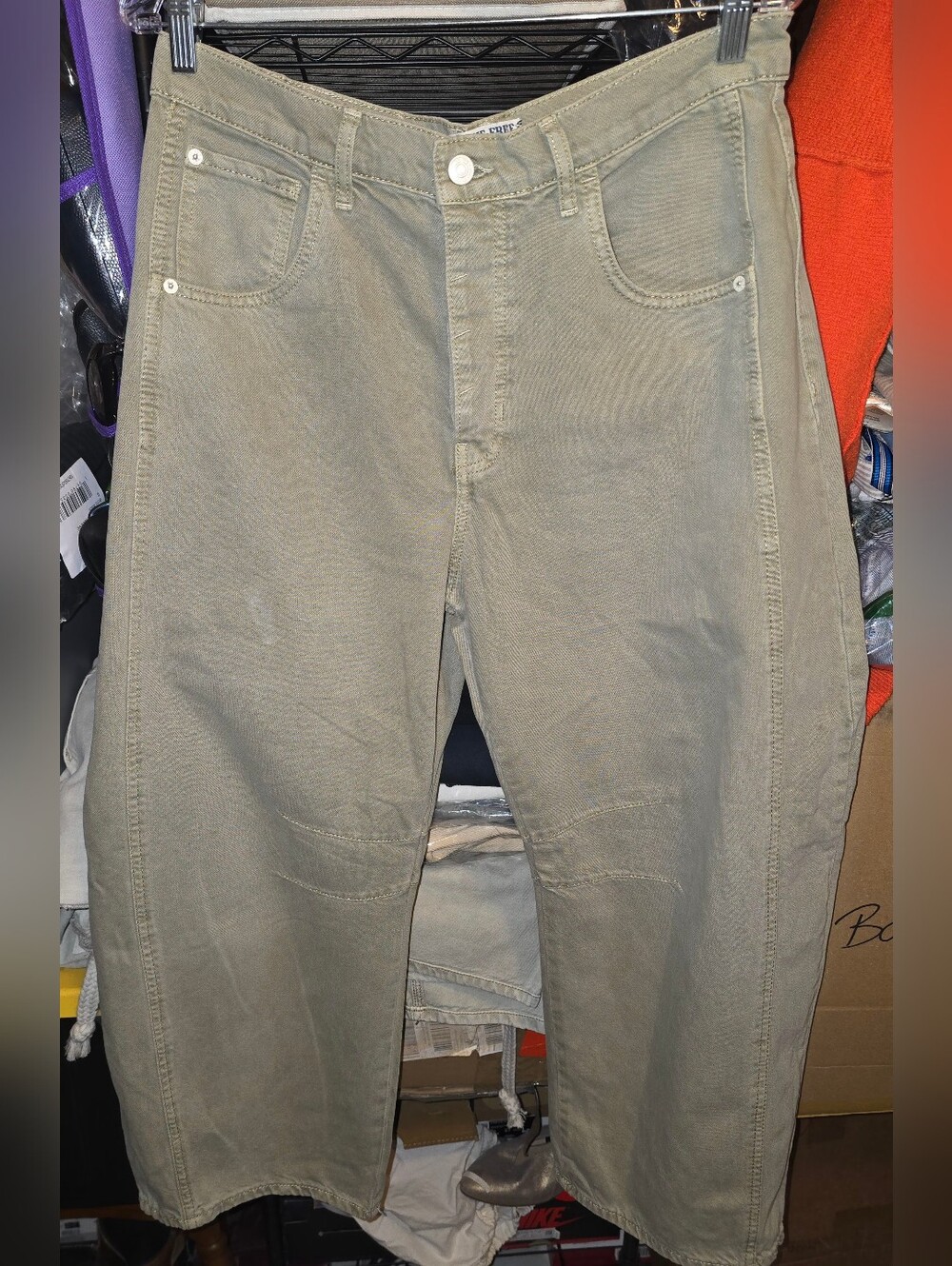 WE THE FREE PEOPLE GOOD LUCK MID RISE BARREL JEANS - Picture 3 of 6